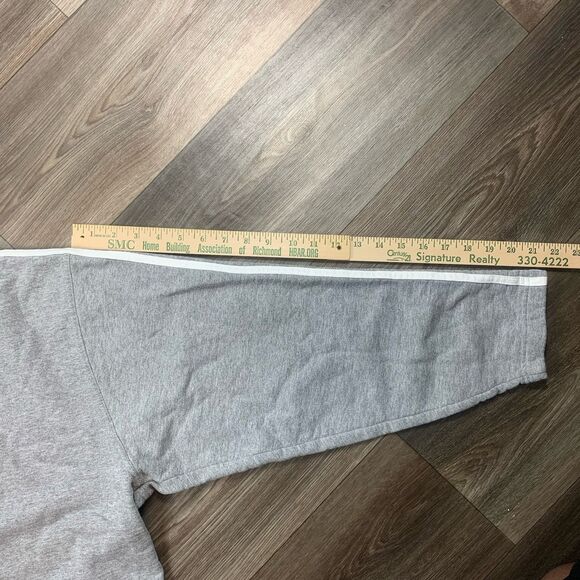 Vintage Grey Adidas Crewneck 3 Striped Long SleeveSweatshirt Men’s Size XL - Picture 5 of 7